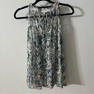 Molly Bracken Tulum Painted With Shimmer Blouse Size Large